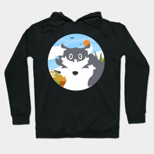 Wolf Face Scene Hoodie